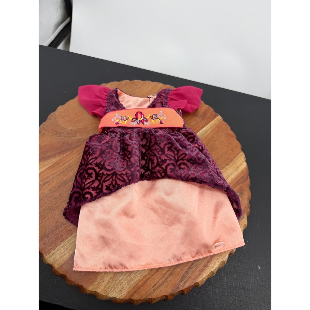 American Girl Rebecca movie premiere Floral Embroidery Doll Dress 18 Inch